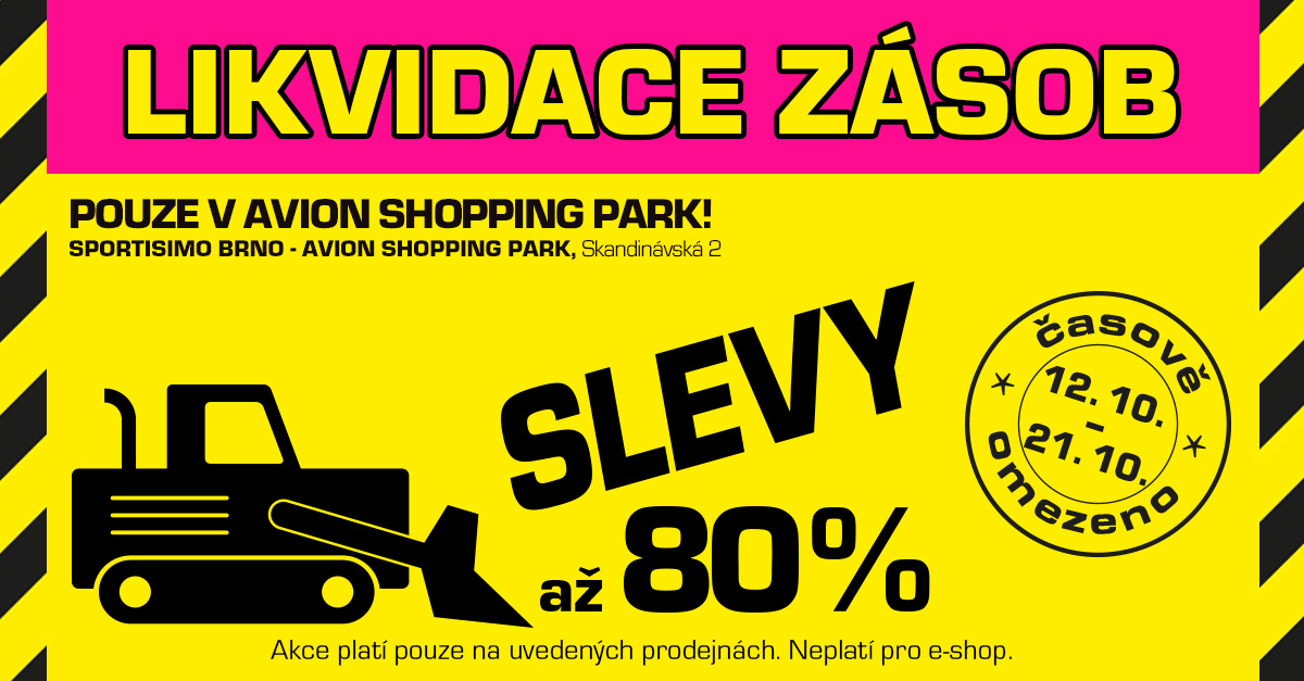 Brno hlásí LIKVIDACI ZÁSOB: nakupte až o 80 % levněji!
