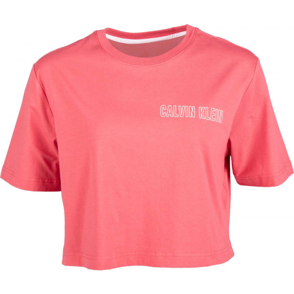 Calvin Klein CROPPED SHORT SLEEVE T-SHIRT Női Póló, Rózsaszín, Veľkosť L