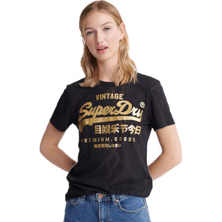 Dámské tričko - Superdry PG SNAKE BURNOUT ENTRY TEE - 1