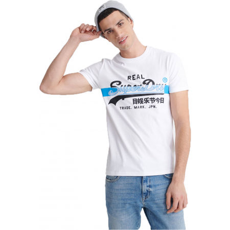 Superdry VL CROSS HATCH TEE - Pánske tričko