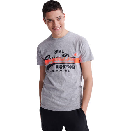 Superdry VL CROSS HATCH TEE - Pánské tričko