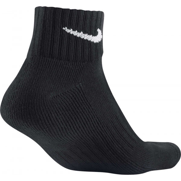 Nike 3PPK VALUE COTTON QUARTER 3PPK VALUE COTTON QUARTER - Спортни чорапи, черно, Veľkosť XL