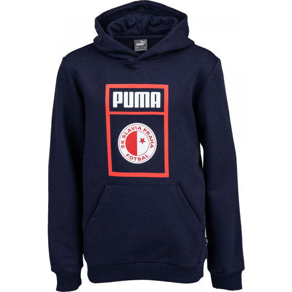 Puma SLAVIA PRAGUE GRAPHIC TEE JR Junior pulóver, sötétkék, méret 116