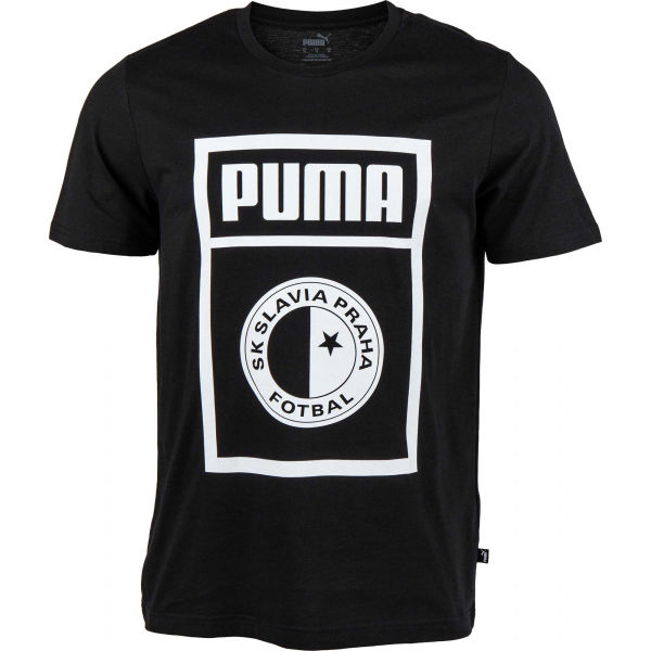 Puma SLAVIA PRAGUE GRAPHIC TEE Herrenshirt, Schwarz, Größe M