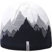Knitted beanie with a mountains design