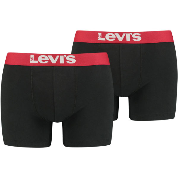 Levi's MEN SOLID BASIC BOXER 2P Мъжки боксерки, черно, размер