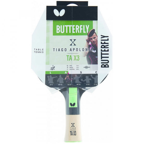 Butterfly TIAGO APOLONIA TAX3 Tischtennisschläger, Braun, Größe Os