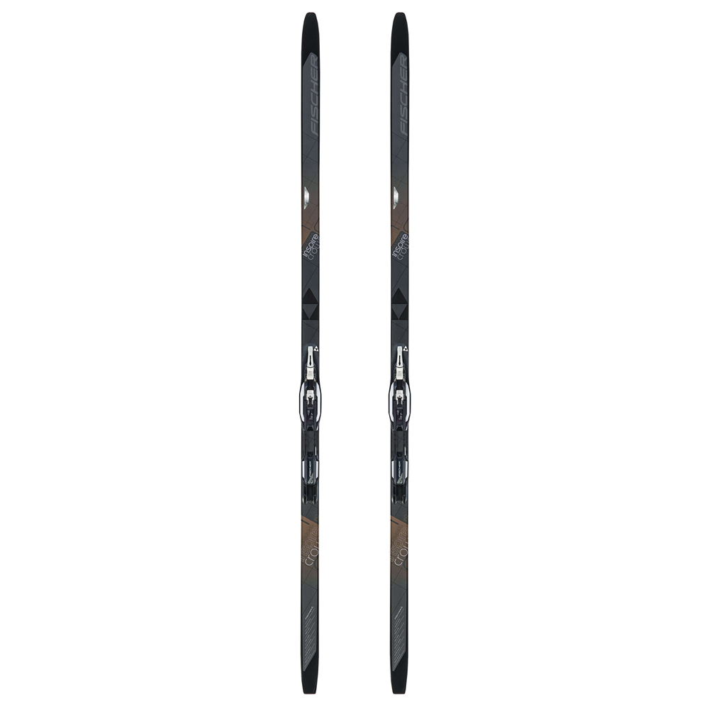 Women’s classic style nordic skis with uphill travel support.