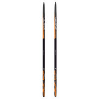 Classic style Nordic skis with uphill travel support