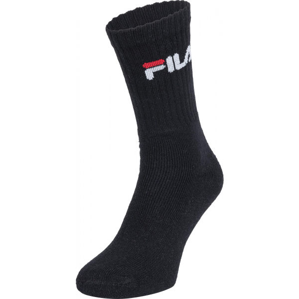Fila UNISEX SPORT 3P Универсални  чорапи, черно, Veľkosť 43-46