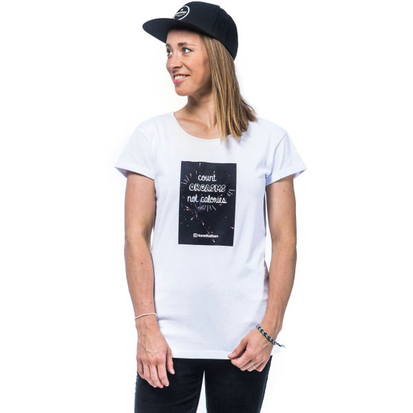 Horsefeathers Counting Top Women's T-Shirt, White, Size M