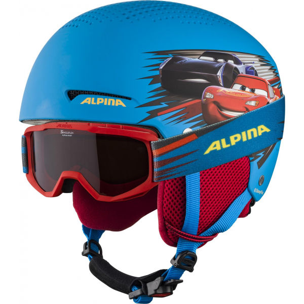 Alpina Sports ZUPO DISNEY SET Detská Lyžiarska Prilba A Okuliare, Modrá, Veľkosť (48 - 52)