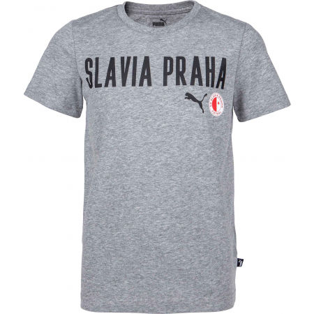 Puma Slavia Prague Graphic Tee Jr GRY - Fiú póló