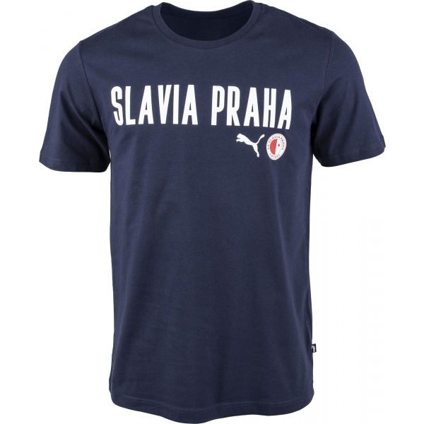 Puma Slavia Prague Graphic Tee DBLU Мъжка тениска, тъмносин, размер