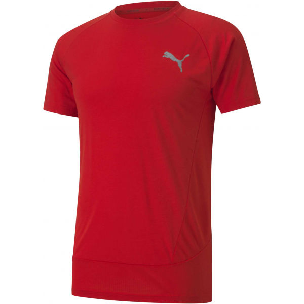 Puma EVOSTRIPE  TEE Мъжка спортна тениска, червено, Veľkosť XL