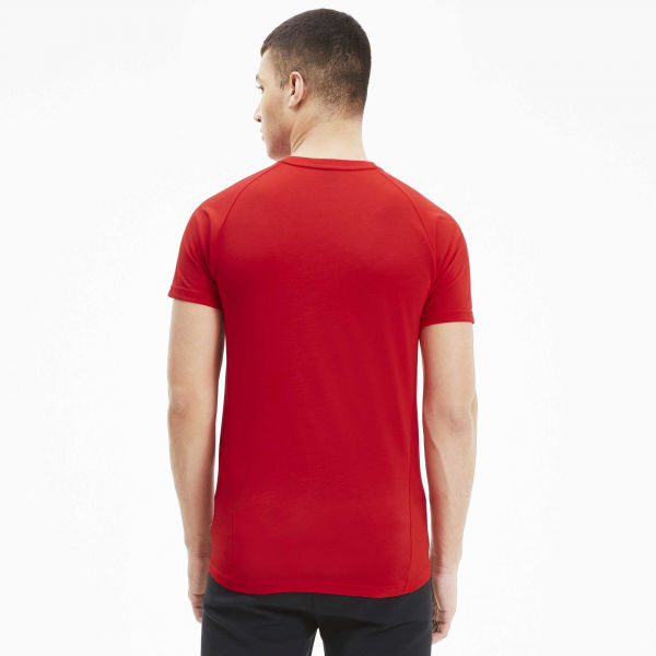 Puma EVOSTRIPE  TEE Мъжка спортна тениска, червено, Veľkosť M