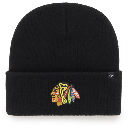 47 NHL CHICAGO BLACKHAWKS HAYMAKER '47 CUFF KNIT BLK - Club winter hat