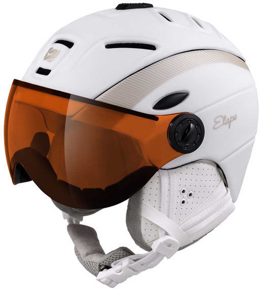 Women's ski helmet with visor