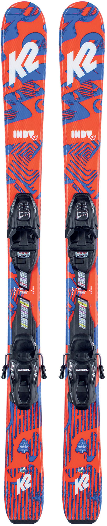 Kids’ allmountain skis with binding