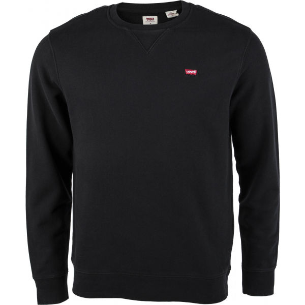 Levi's NEW ORIGINAL CREW CORE Férfi pulóver, fekete, méret M