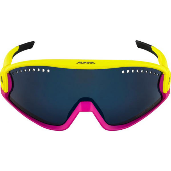 Alpina Sports 5W1NG CM Modische Sonnenbrille, Gelb, Größe Os