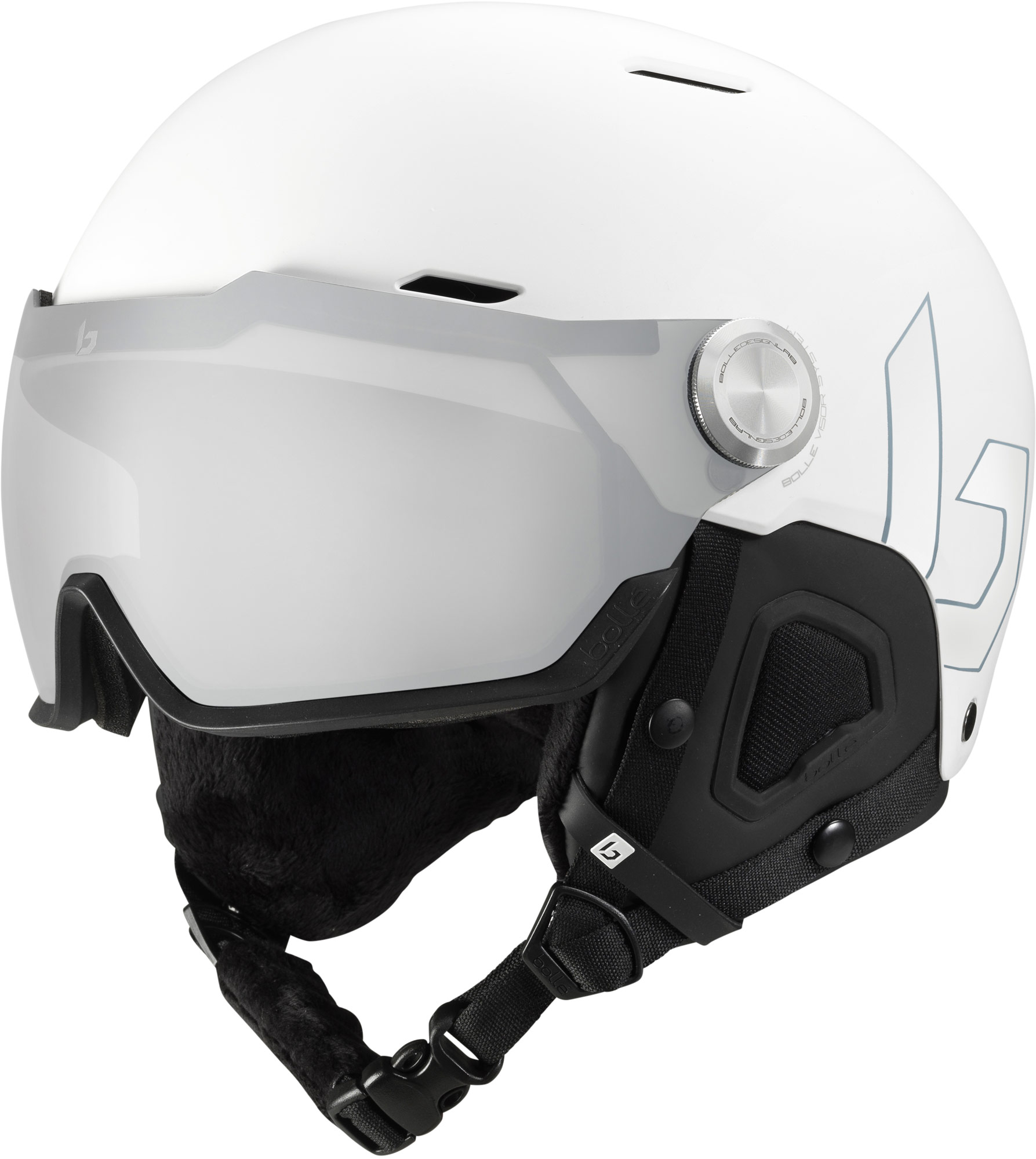 Downhill helmet with a self-tinting visor