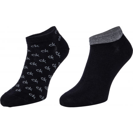 Calvin Klein MEN LINER 2P ALL OVER CK LOGO EDUARDO - Мъжки чорапи