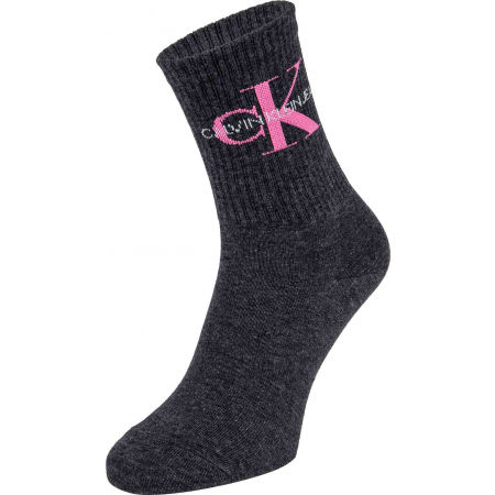 Calvin Klein WOMEN SHORT SOCK 1P JEANS LOGO BOWERY - Dámske ponožky