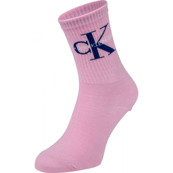 Calvin Klein WOMEN SHORT SOCK 1P JEANS LOGO BOWERY Női zokni, rózsaszín, méret os
