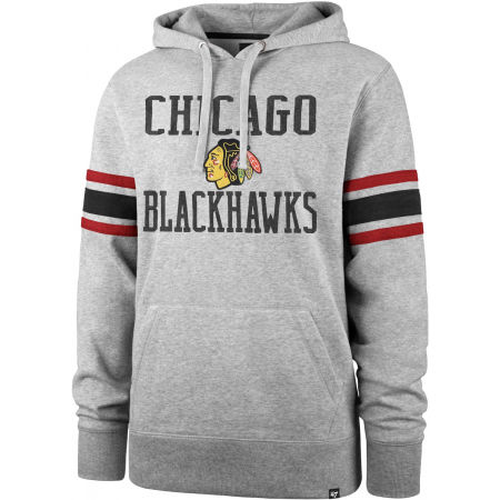 47 NHL CHICAGO BLACKHAWKS DOUBLE BLOCK SLEEVE STRIPE HOOD - Bluza