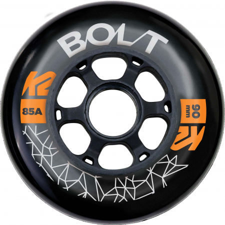 K2 BOLT 90/85A WHEEL 4 PACK BLK - Inline skates wheels