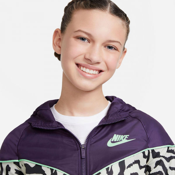 Nike SPORTSWEAR WINDRUNNER Lány Dzseki, Lila, Veľkosť XL