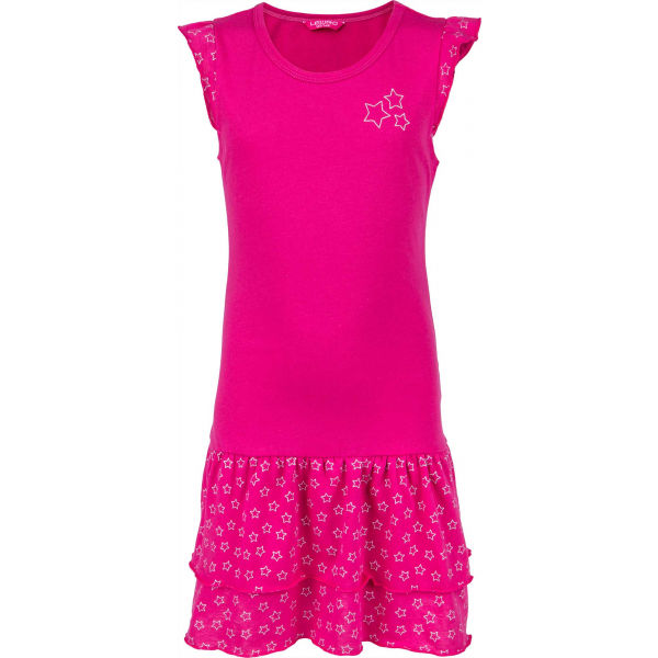 Lewro TOSCA Момичешка рокля с волани, розово, размер