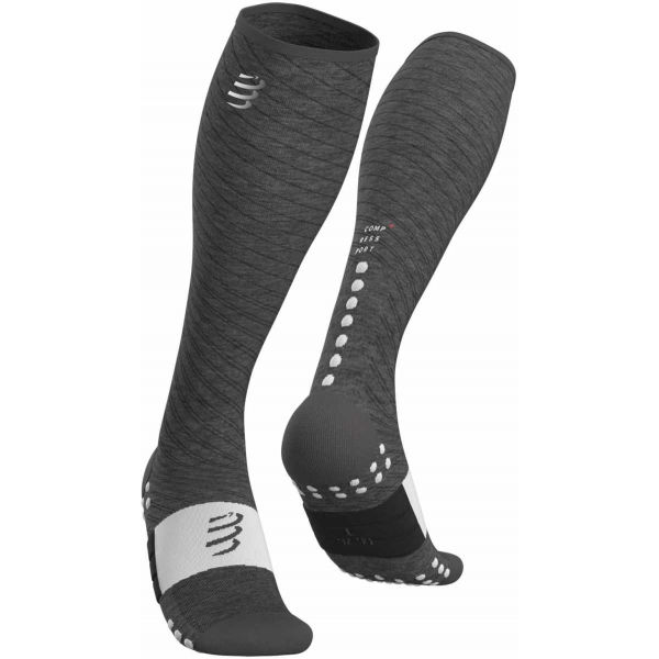 Compressport FULL SOCKS RECOVERY Компресиращи  дълги чорапи, сиво, Veľkosť 1S