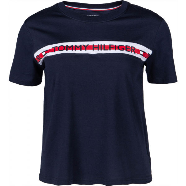 Tommy Hilfiger SS TEE Női póló, sötétkék, méret S