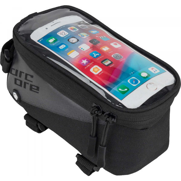 Arcore TOP FRAME BAG PHONE Велосипедна чанта за рамка с калъф за телефон, черно, размер