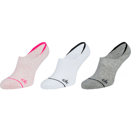 Calvin Klein WOMENS 3PK LINER ATHLEISURE RUBY - Dámske ponožky