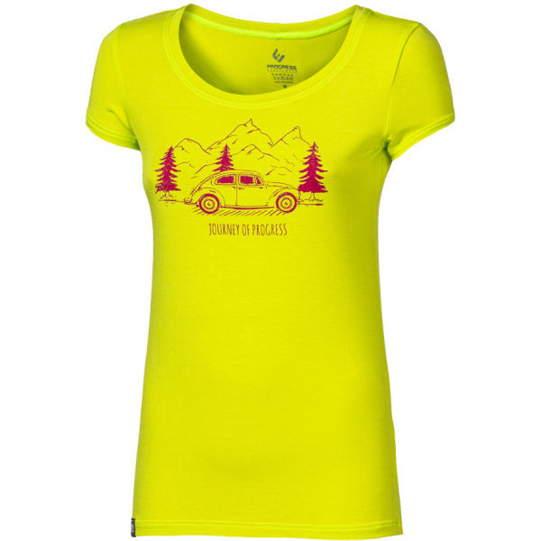 PROGRESS LIBERTA BEETLE Дамска  памучна тениска с печат, жълто, размер