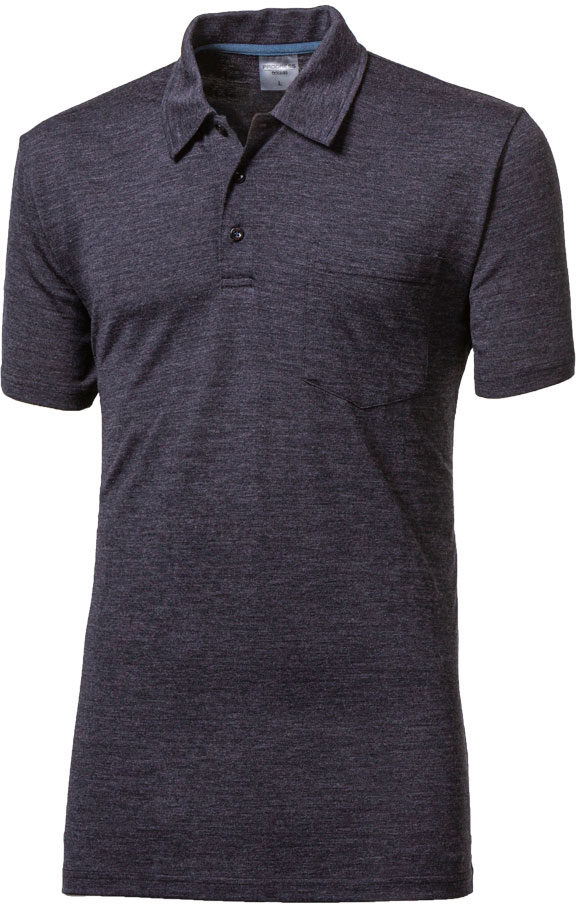 Men's merino wool polo shirt