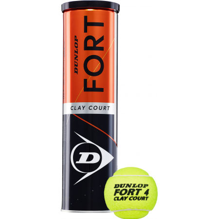 Dunlop FORT CLAY COURT 4 SZT. - Piłki tenisowe
