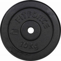 WEIGHT DISC PLATE 10KG BLACK METAL - Weight Disc Plate