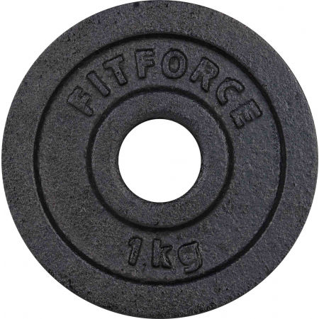 Fitforce DISC GREUTATE 1KG NEGRU 30MM - Disc greutate