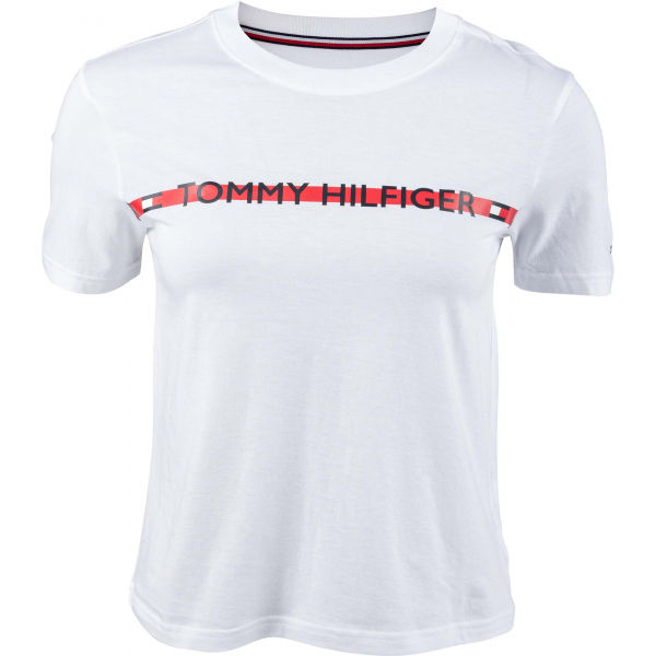 Tommy Hilfiger SS TEE Damenshirt, Weiß, Größe XS