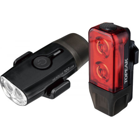 Topeak POWERLUX USB COMBO - Set svetiel na bicykel