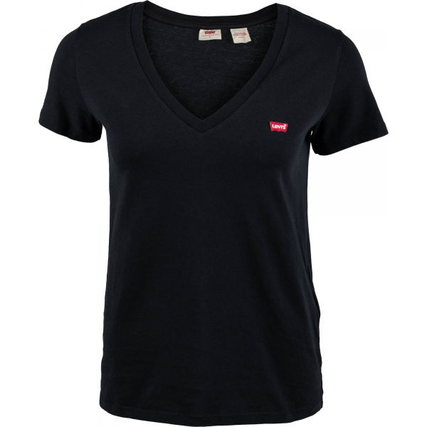 Levi's PERFECT V-NECK TEE SHIRT Női póló, fekete, méret S