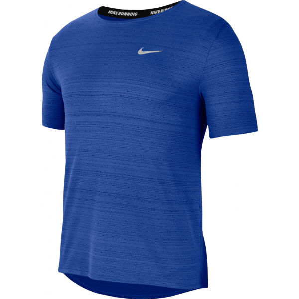 Nike DRI-FIT MILER Herren Laufshirt, Blau, Größe XL