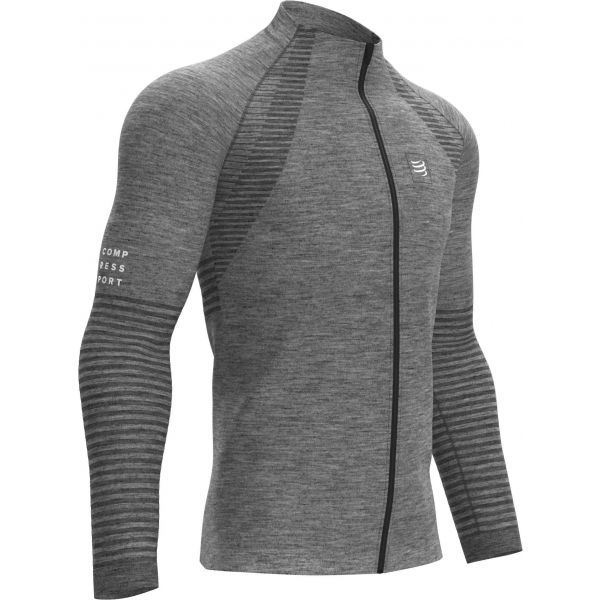 Compressport SEAMLESS ZIP SWEATSHIRT Sweatshirt, Grau, Größe XL