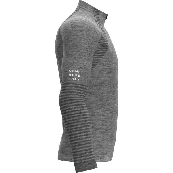Compressport SEAMLESS ZIP SWEATSHIRT Sweatshirt, Grau, Größe XL