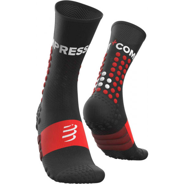 Compressport ULTRA TRAIL SOCKS Чорапи за бягане, черно, Veľkosť T2