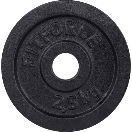 Fitforce WEIGHT DISC PLATE 2.5KG BLACK METAL 30MM - Weight Disc Plate